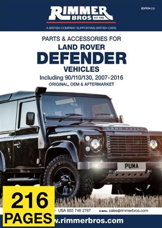 Land Rover Defender Catalogue 2007on - DEFENDER CAT 07 ON - Rimmer Bros